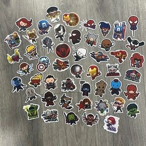 50 Assorted Marvel Stickers NEW Arts & Crafts Kids Stickers Boy Girl Sticker